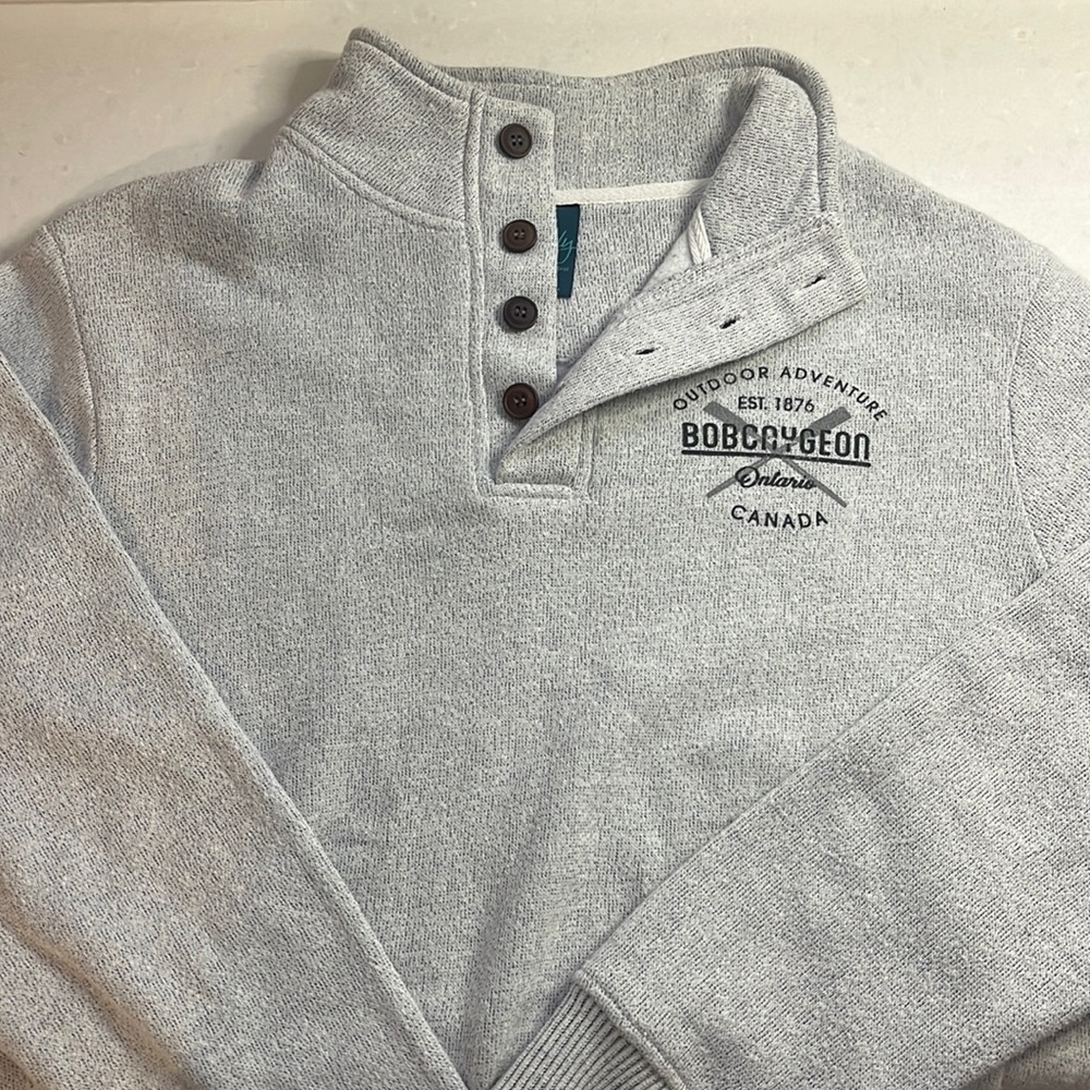 Fundy grey quarter button up size M